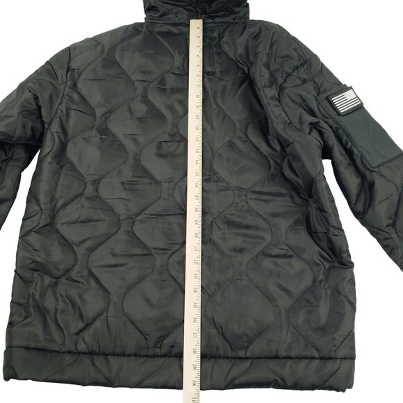 Grunt Style Jacket Men Large Puffer Full Zip Packable Black Hooded Quilted NWOT - Picture 10 of 12